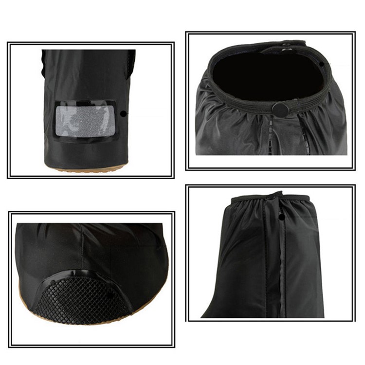 Fashion Waterproof Guard Slip-resistant Women Men Shoe Covers - Black / Size: M-5