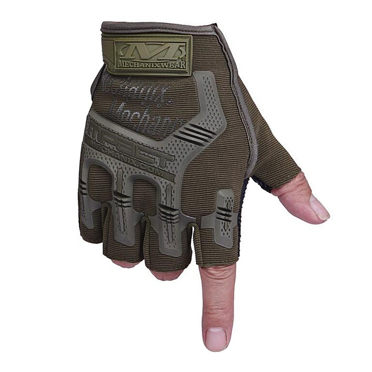 CTSMART Pair of Anti-slip Outdoor Cycling Mountain Climbing Half-finger Sports Gloves - Green-2