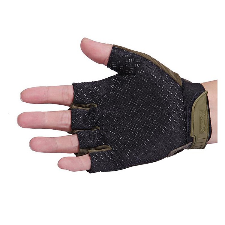 CTSMART Pair of Anti-slip Outdoor Cycling Mountain Climbing Half-finger Sports Gloves - Green-3