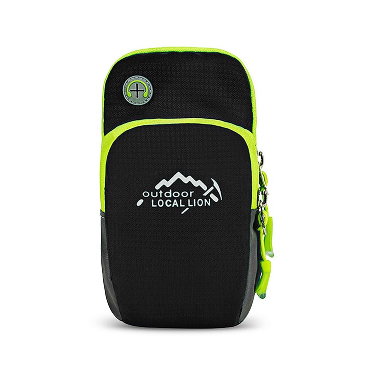 LOCAL LION Polyester Outdoor Armband Pouch for iPhone X/Samsung S8 Etc. Size: 17x10x2cm - Black-1