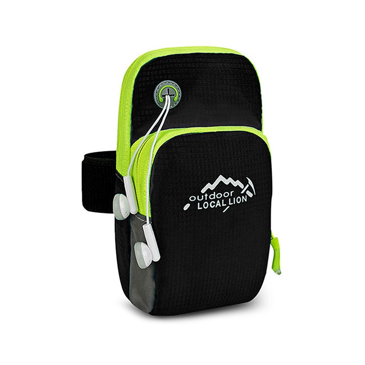 LOCAL LION Polyester Outdoor Armband Pouch for iPhone X/Samsung S8 Etc. Size: 17x10x2cm - Black-2