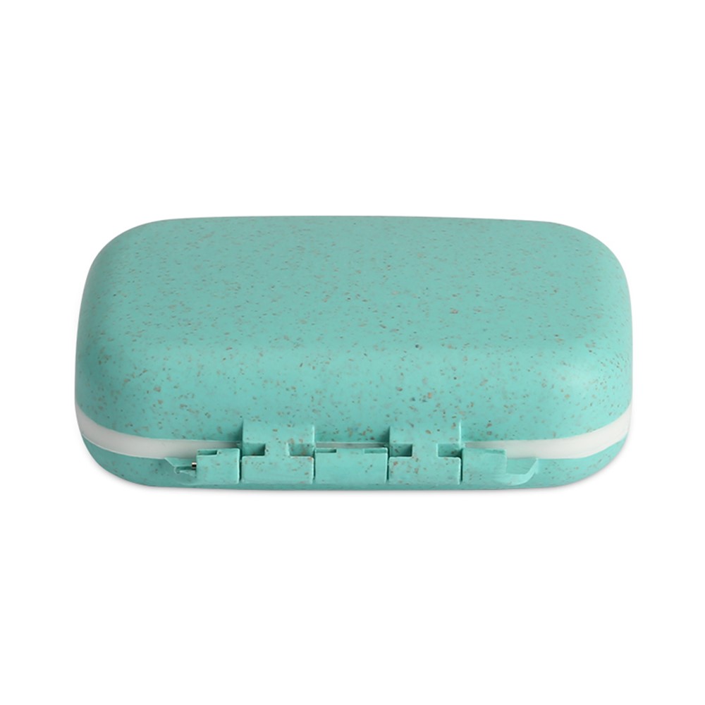 BUBM Mini Portable Pill Box Medicine Storage Organizer - Blue-4