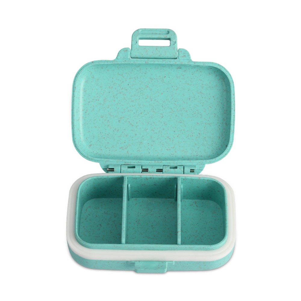 BUBM Mini Portable Pill Box Medicine Storage Organizer - Blue-5