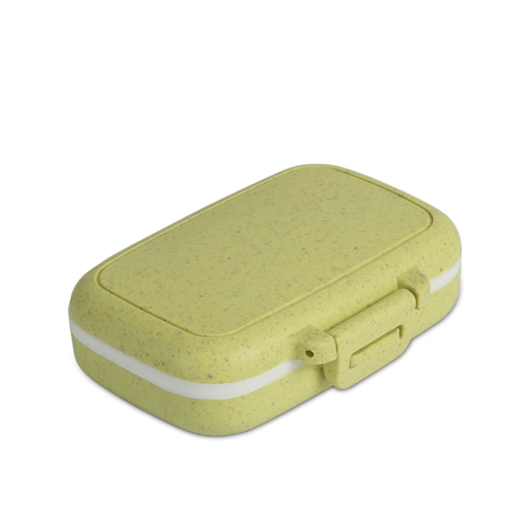 BUBM Mini Portable Pill Box Medicine Storage Container Case - Yellow-2
