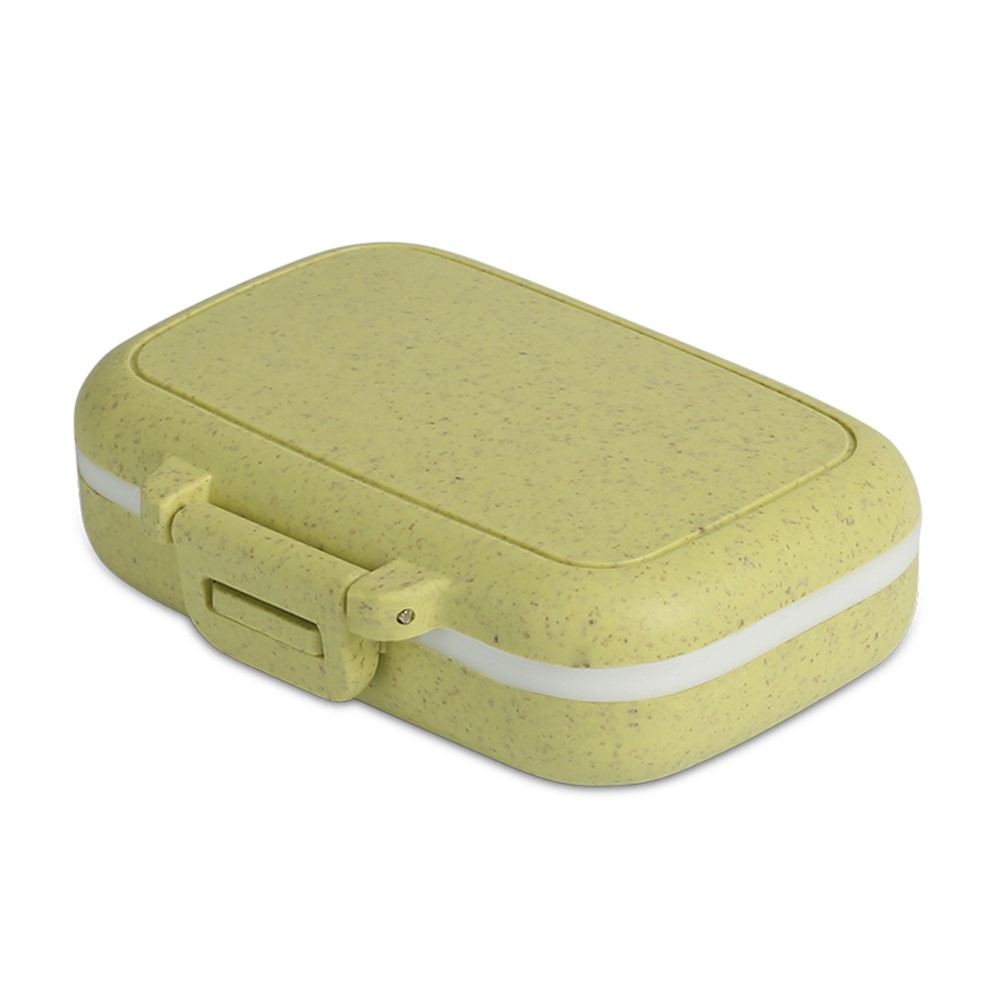 BUBM Mini Portable Pill Box Medicine Storage Container Case - Yellow-3