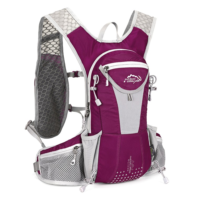 LOCAL LION 556 Polyester Water Resistant Backpack for Hiking Riding Camping Climbing - Purple-1