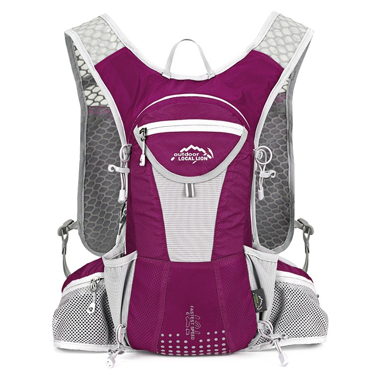 LOCAL LION 556 Polyester Water Resistant Backpack for Hiking Riding Camping Climbing - Purple-2