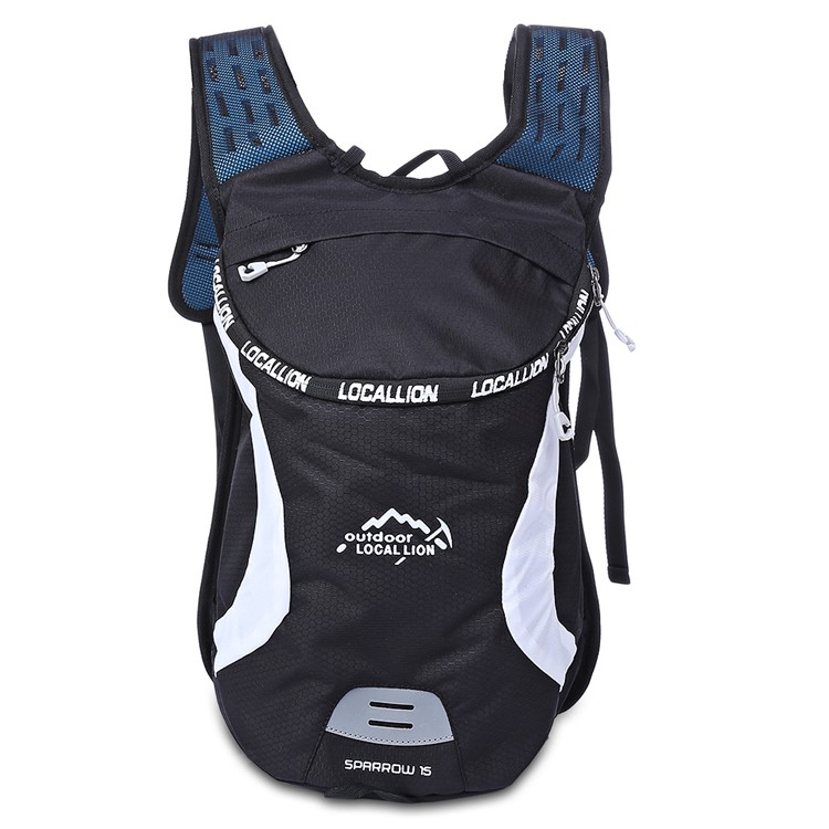 LOCAL LION 526 15L Water Resistant Polyester Shoulder Bag for Climbing Cycling Traveling - Black / White-1