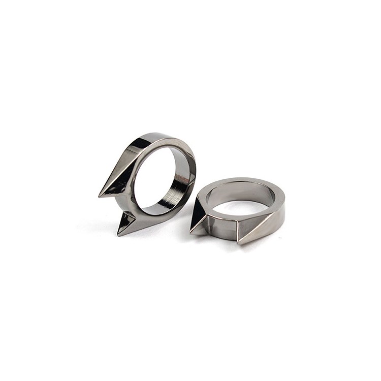 Trendy Cat Ear Zinc Alloy EDC Self Defense Finger Ring Outdoor Survival Tool (Random Color)-10