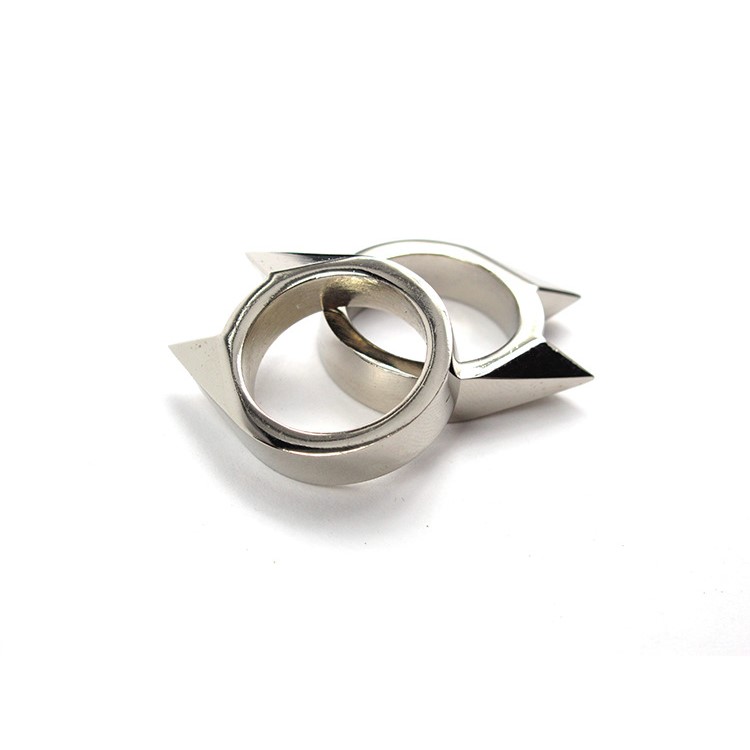 Trendy Cat Ear Zinc Alloy EDC Self Defense Finger Ring Outdoor Survival Tool (Random Color)-9