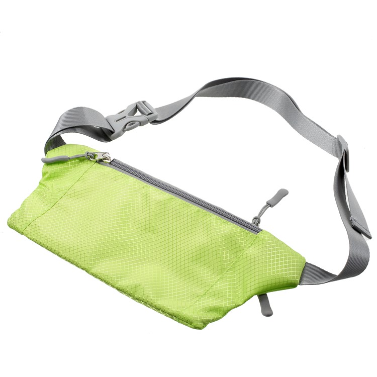 Slim Fit Zipper Closure Mobile Phone Pouch Adjustable Outdoor Running Waist Bag for Unisex - Green-8
