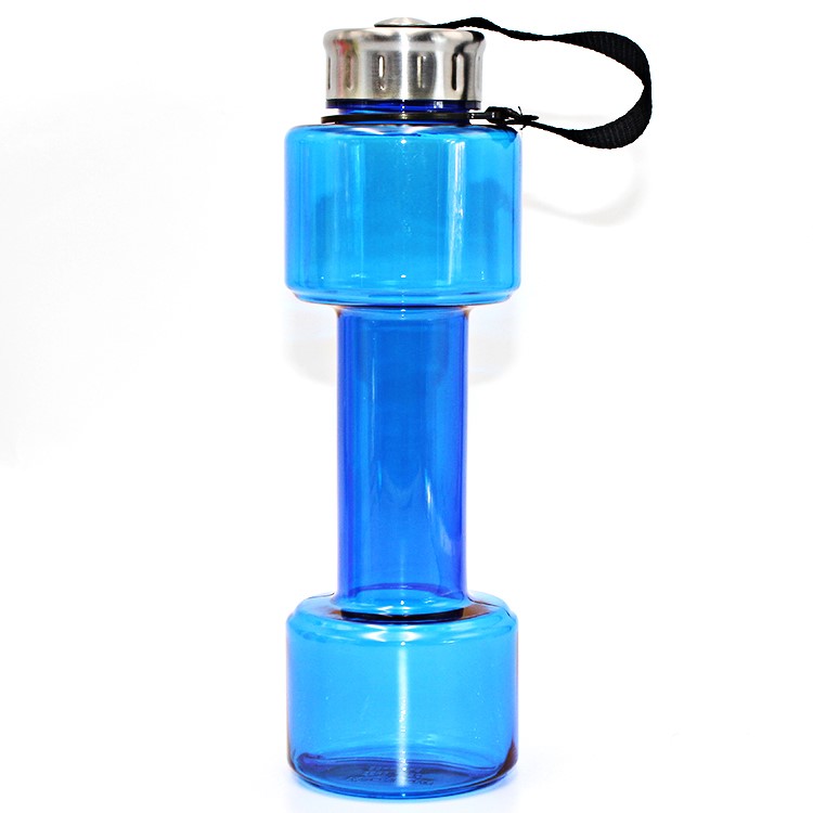 700ml Personalized Dumbbell Shape Gym Sports Drinking Water Bottle - Blue-1