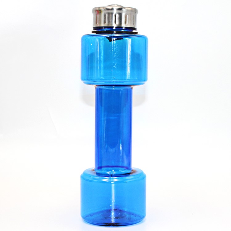 700ml Personalized Dumbbell Shape Gym Sports Drinking Water Bottle - Blue-2
