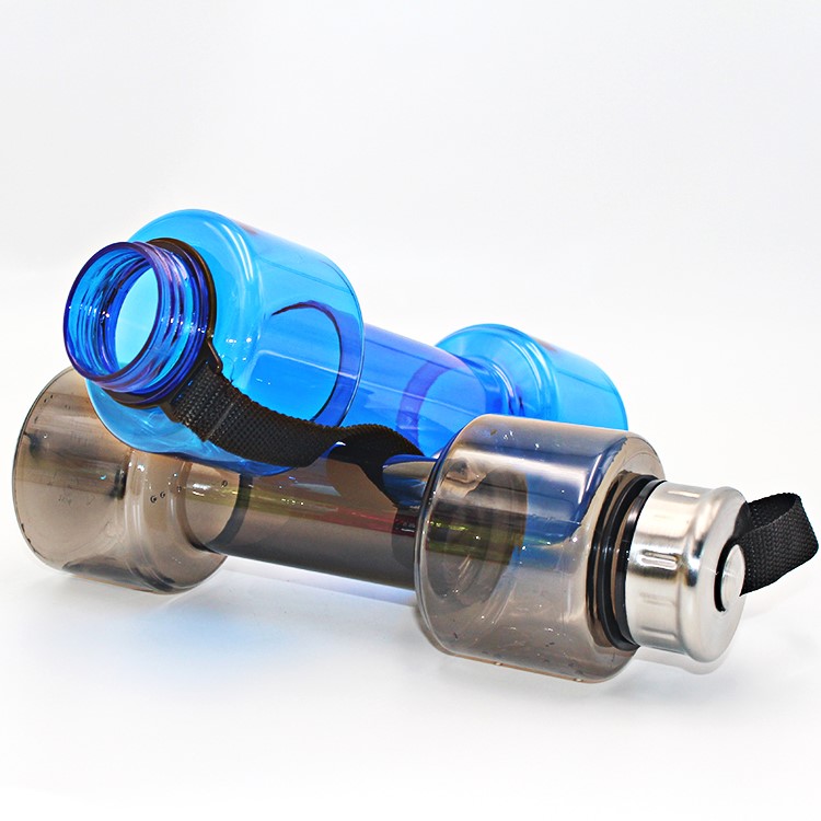 700ml Personalized Dumbbell Shape Gym Sports Drinking Water Bottle - Blue-3