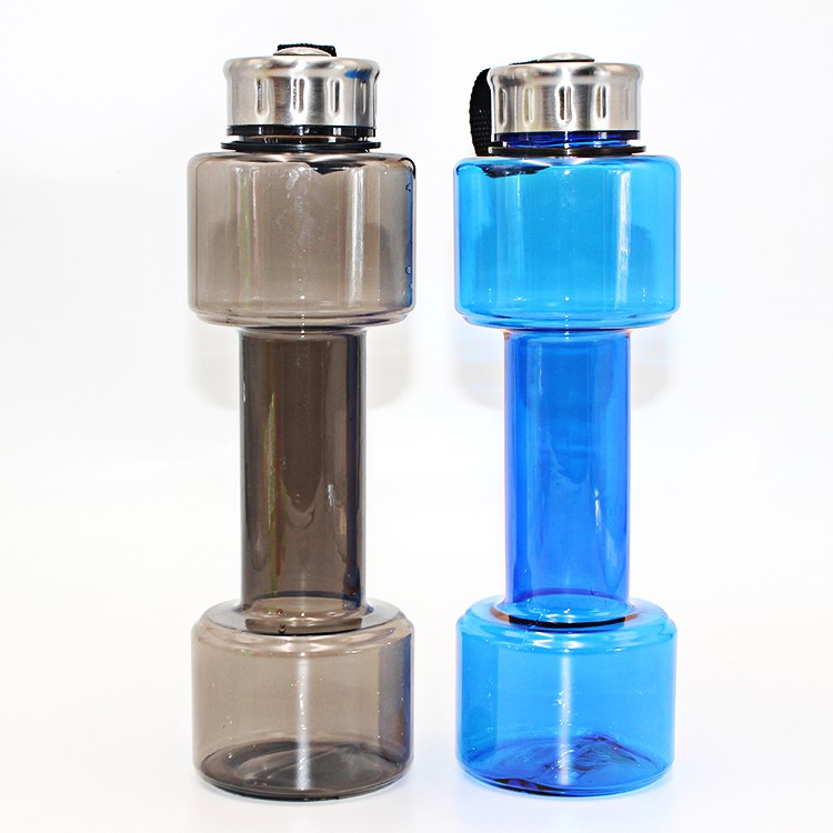 700ml Personalized Dumbbell Shape Gym Sports Drinking Water Bottle - Blue-4