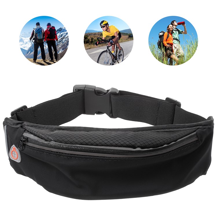 Outdoor Sports Breathable Zipped Waist Bag with Earphone Hole for iPhone 8 Plus/8 etc. - Black-1