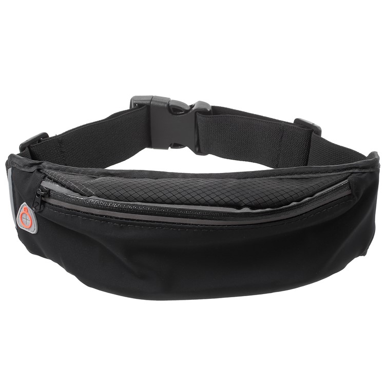 Outdoor Sports Breathable Zipped Waist Bag with Earphone Hole for iPhone 8 Plus/8 etc. - Black-2