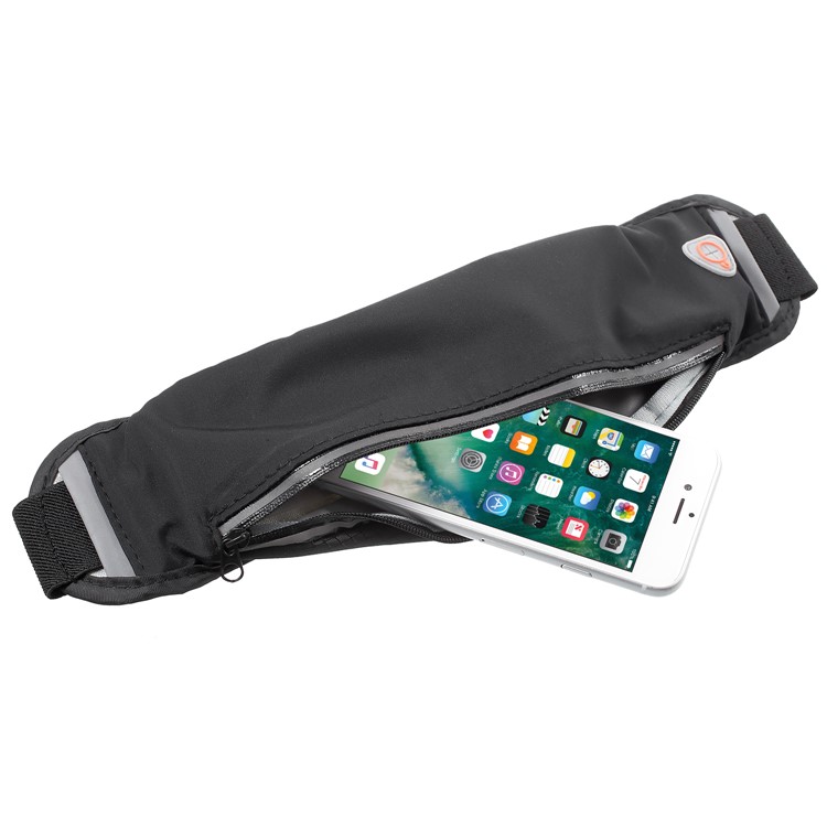 Outdoor Sports Breathable Zipped Waist Bag with Earphone Hole for iPhone 8 Plus/8 etc. - Black-7