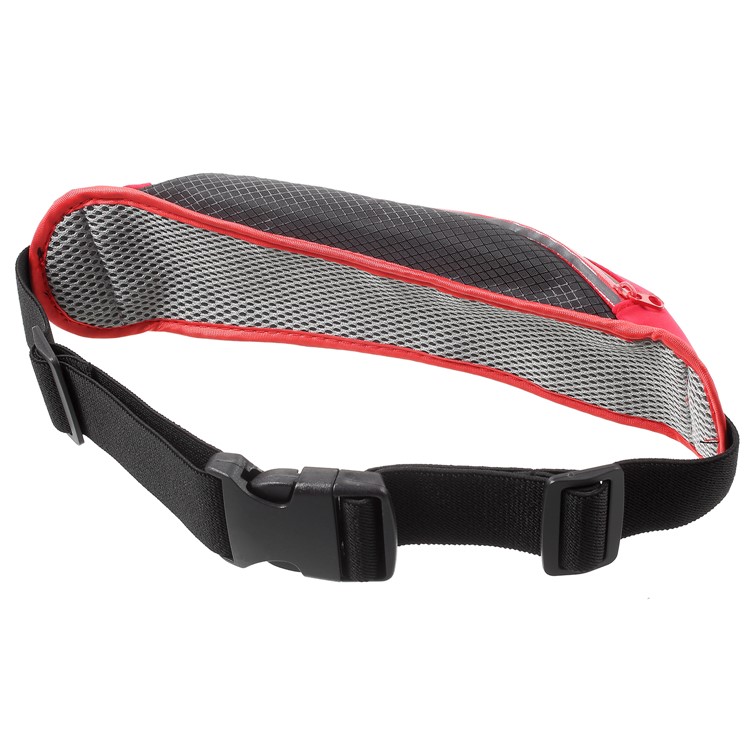 Adjustable Outdoor Sports Zipped Waist Bag with Earphone Hole for iPhone 8 Plus/8 etc. - Red-3