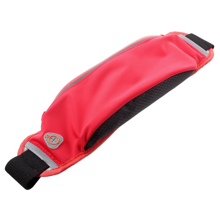 Adjustable Outdoor Sports Zipped Waist Bag with Earphone Hole for iPhone 8 Plus/8 etc. - Red-4
