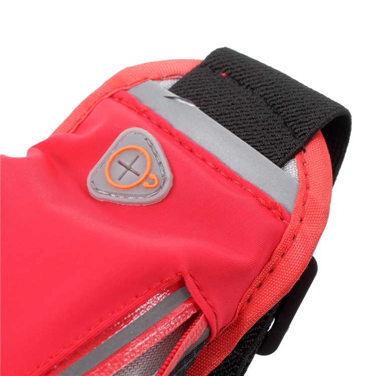 Adjustable Outdoor Sports Zipped Waist Bag with Earphone Hole for iPhone 8 Plus/8 etc. - Red-7