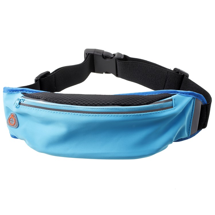 Breathable Outdoor Sports Zipped Waist Bag with Earphone Hole for iPhone 8 Plus/8 etc. - Blue-1