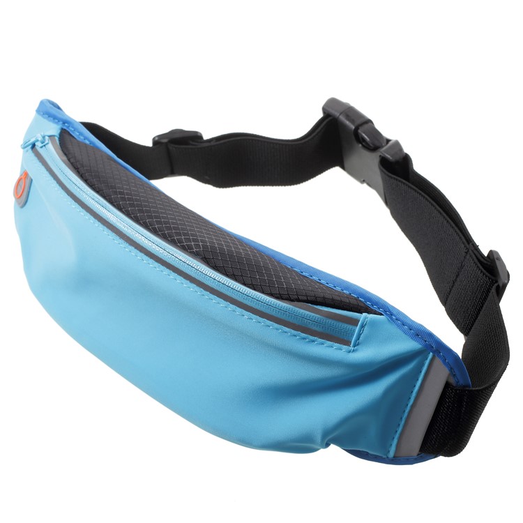 Breathable Outdoor Sports Zipped Waist Bag with Earphone Hole for iPhone 8 Plus/8 etc. - Blue-2