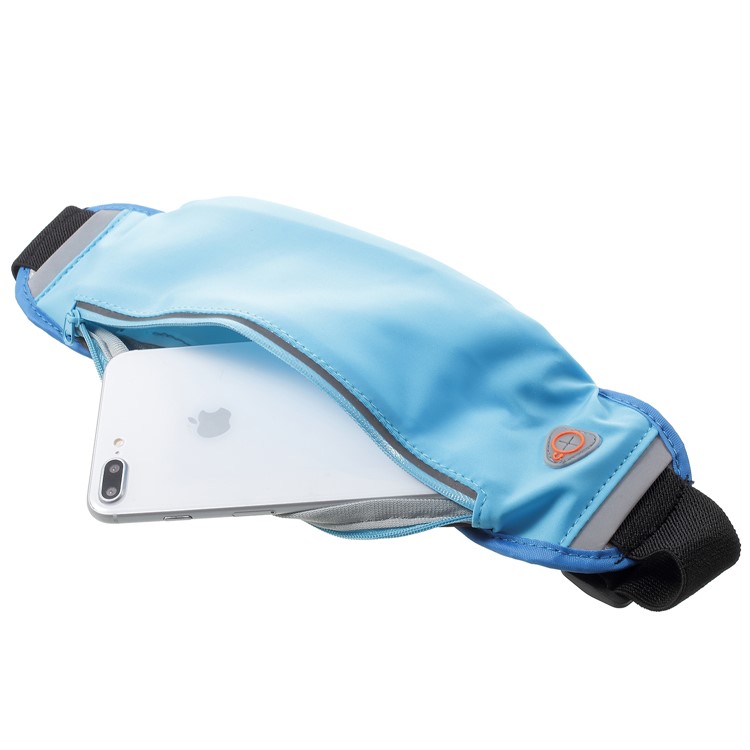 Breathable Outdoor Sports Zipped Waist Bag with Earphone Hole for iPhone 8 Plus/8 etc. - Blue-5