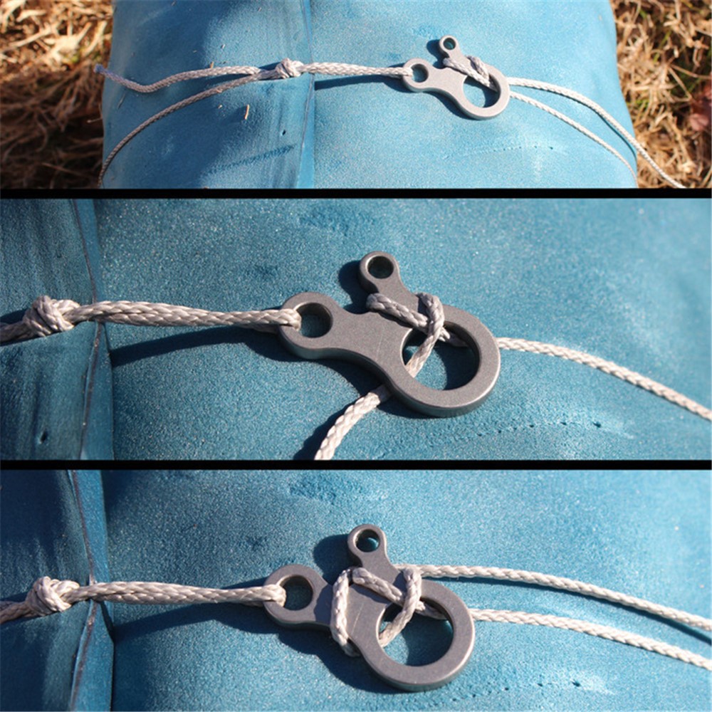 2Pcs/Set AOTU 3 Holes Climbing Carabiner Survival Buckle Knotting Multi-purpose Tool-10