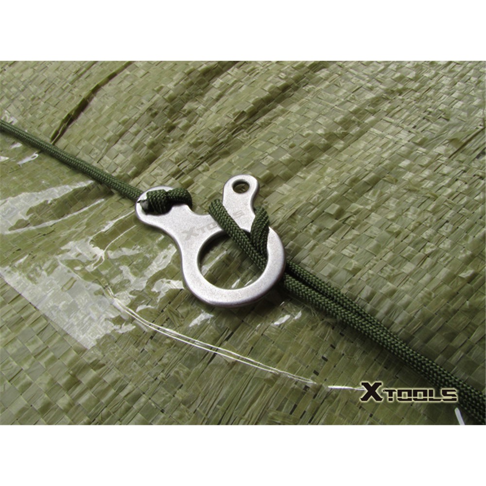 2Pcs/Set AOTU 3 Holes Climbing Carabiner Survival Buckle Knotting Multi-purpose Tool-12