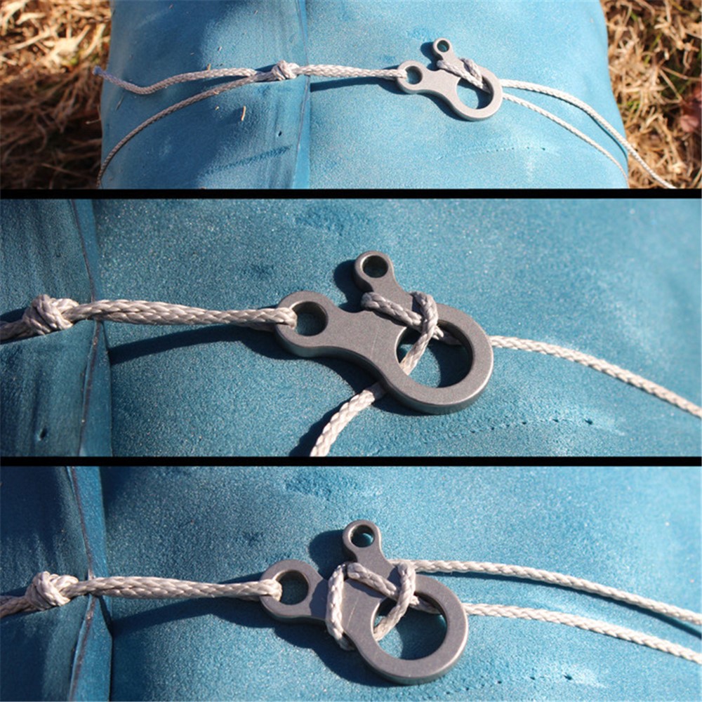 12Pcs/Set AOTU 3 Holes Climbing Carabiner Survival Buckle Knotting Multi-purpose Tool-10