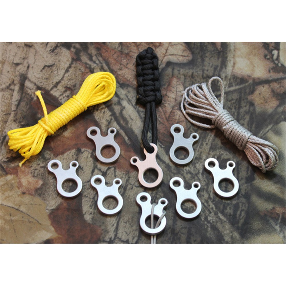 12Pcs/Set AOTU 3 Holes Climbing Carabiner Survival Buckle Knotting Multi-purpose Tool-8