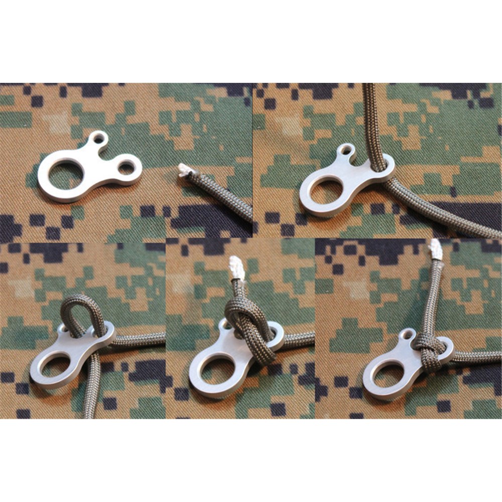 12Pcs/Set AOTU 3 Holes Climbing Carabiner Survival Buckle Knotting Multi-purpose Tool-9