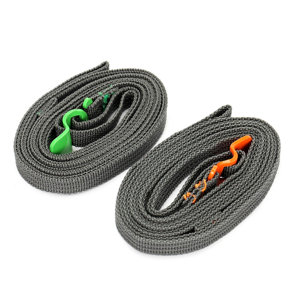2 Pcs AOTU Packing Belt Rope Ribbon with Stainless Steel Buckle for Outdoor Travel Camping Hiking Cycling - Random Color-1
