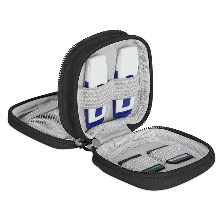 BUBM DIS-S Multi-function Electronics Storage Bag for Cable/U-disk etc - S / Black-4