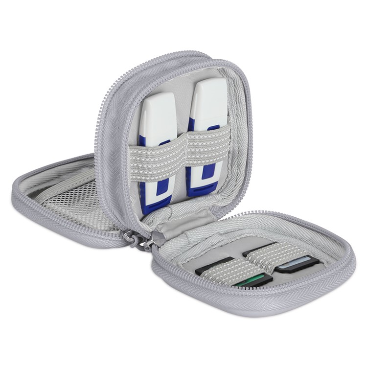 BUBM DIS-S Multi-function Travel Carrying Electronics Storage Bag for Cable/U-disk etc - S / Grey-4