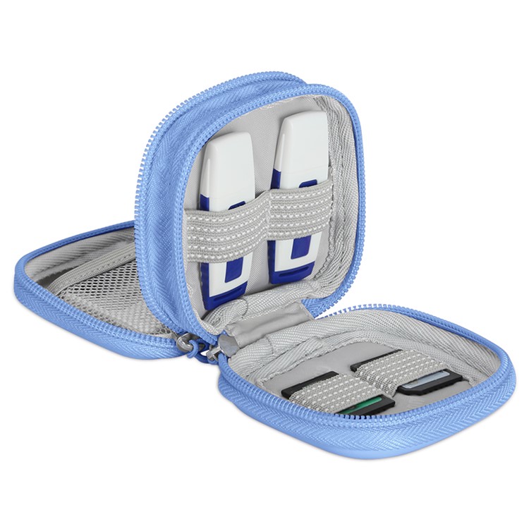 BUBM DIS-S Multi-function Travel Carrying Electronics Bag for Cable/U-disk etc - S / Blue-4