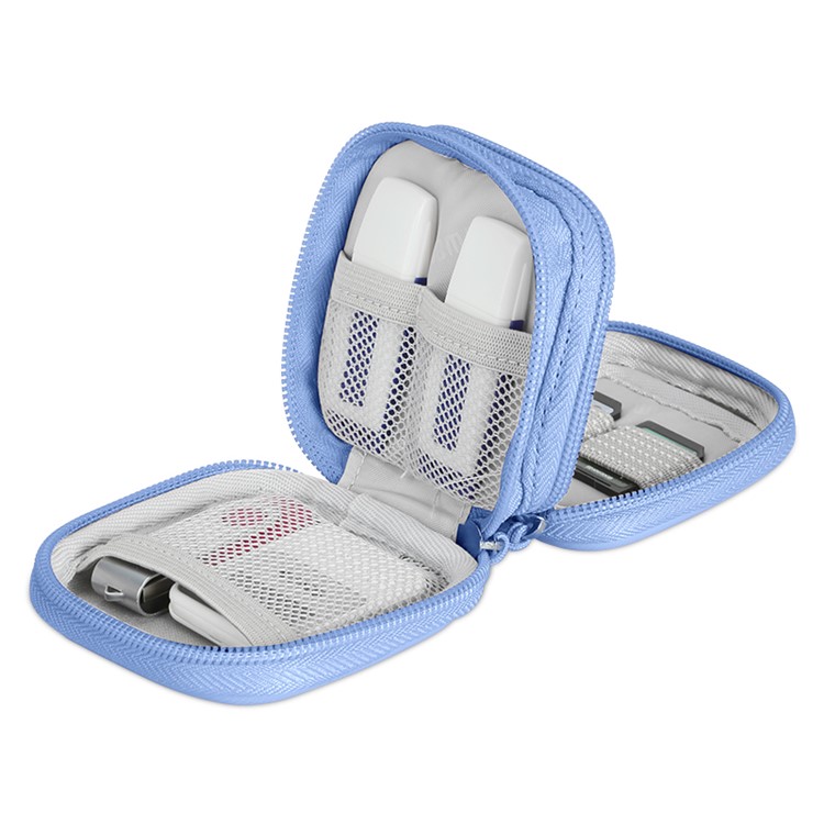 BUBM DIS-S Multi-function Travel Carrying Electronics Bag for Cable/U-disk etc - S / Blue-5