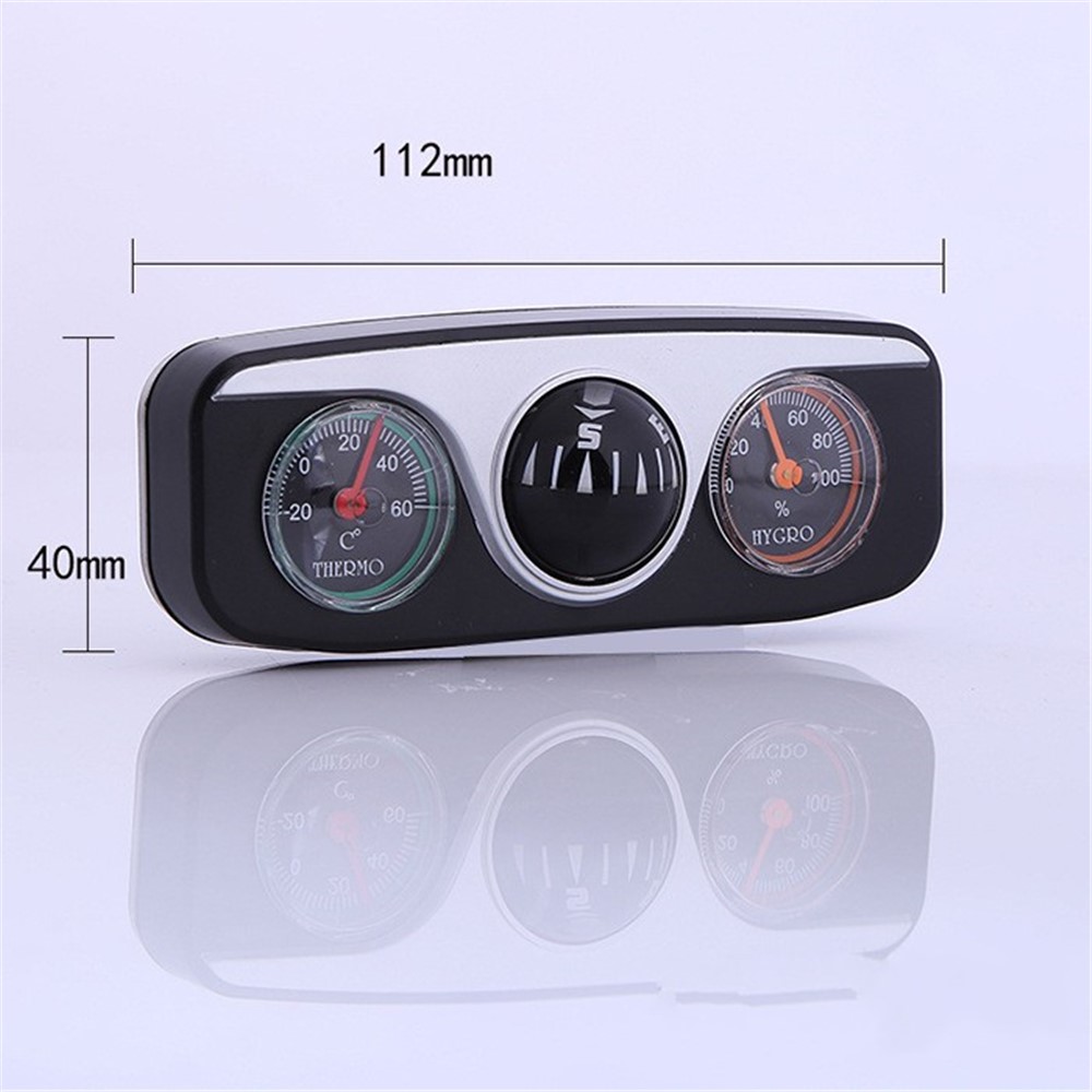 AOTU LC-3 Outdoors Car Mounted Multi-functional 3-in-1 Compass + Thermometer + Hygrometer Set-7