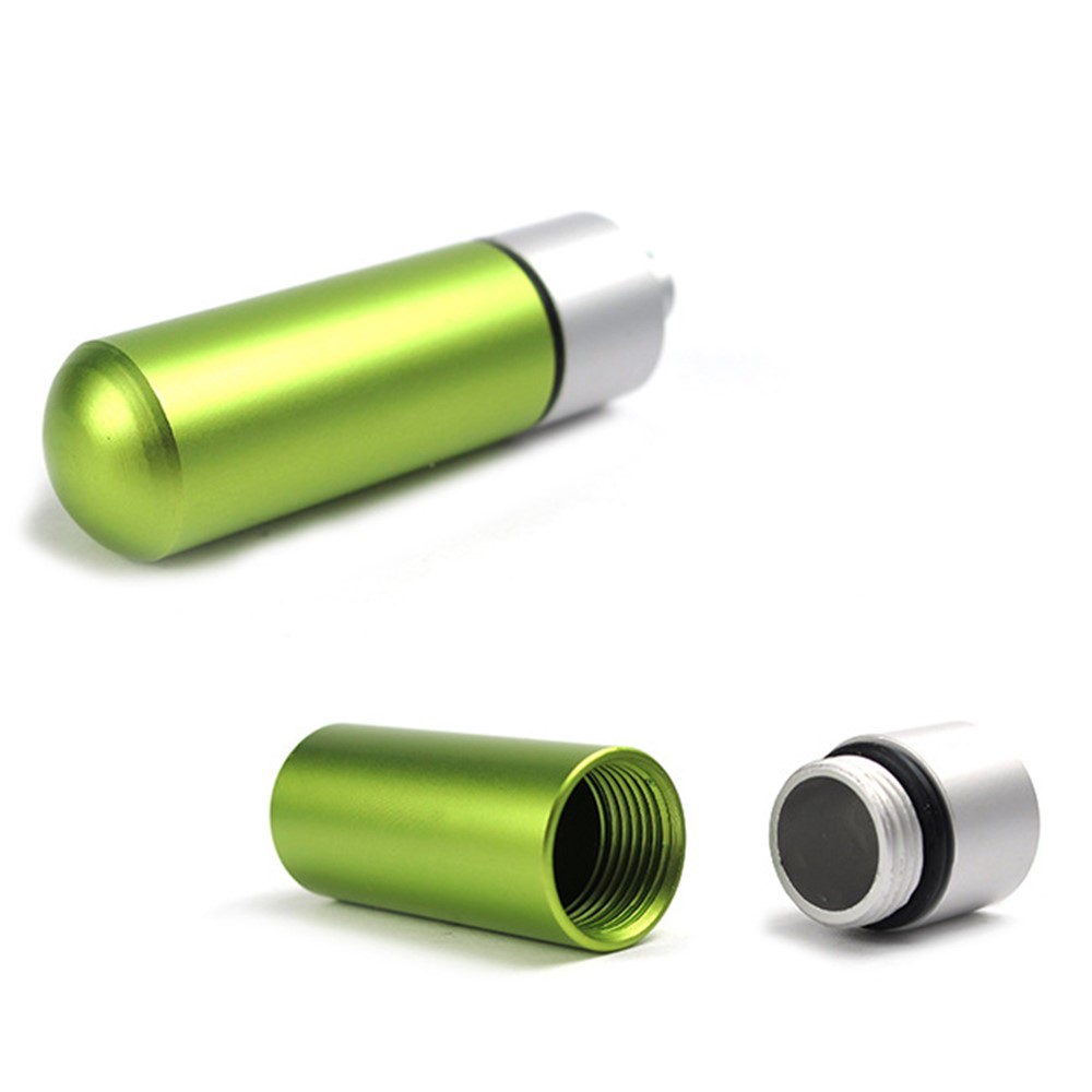 5Pcs/Set AUTO Mini Pill Box Outdoor Waterproof EDC Keychain Aluminum Alloy Travel Pill Holder-12