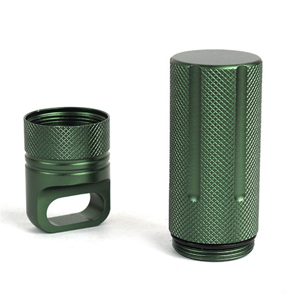 AOTU Waterproof Aluminum Alloy EDC Survival Pill Box Case Medicine Bottle Holder Container - Random Color-6