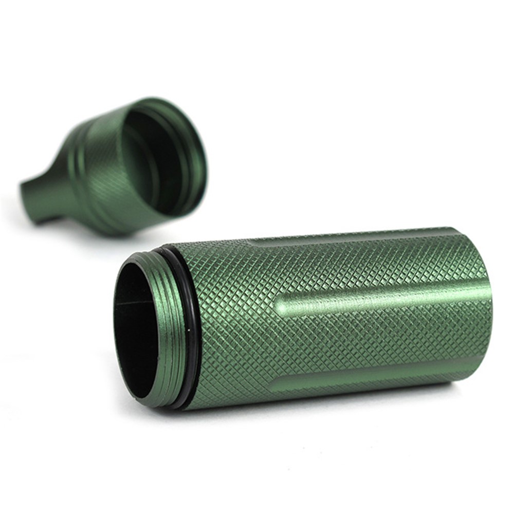 AOTU Waterproof Aluminum Alloy EDC Survival Pill Box Case Medicine Bottle Holder Container - Random Color-7
