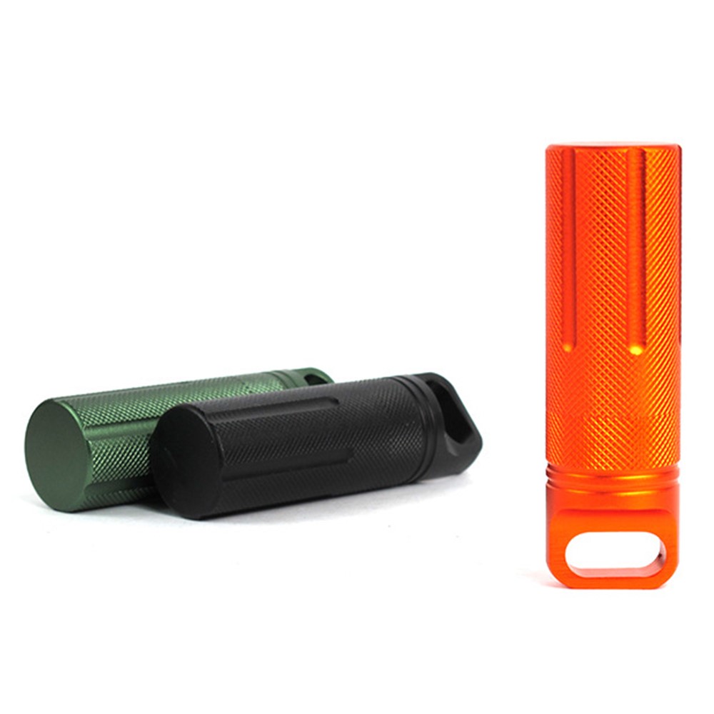 AOTU Waterproof Aluminum Alloy EDC Survival Pill Box Case Medicine Bottle Holder Container - Random Color-8