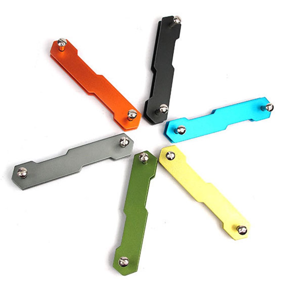 2PCS/Set AUTO Multifunctional Dual-end Aluminum Key Clip Key Chain-7