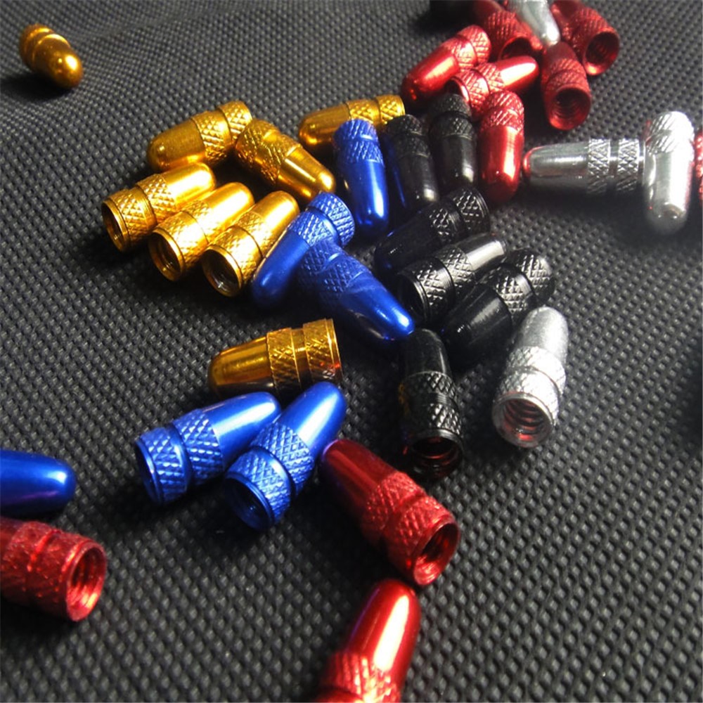 10Pcs/Set AOTU Aluminum Alloy Tire Air Caps Bicycle Valve Stem Cover - French Version / Random Color-1