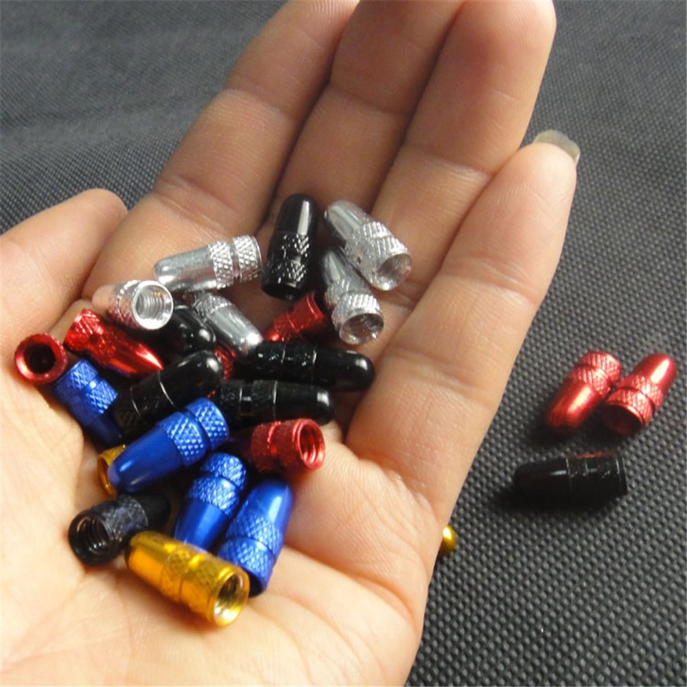 10Pcs/Set AOTU Aluminum Alloy Tire Air Caps Bicycle Valve Stem Cover - French Version / Random Color-2