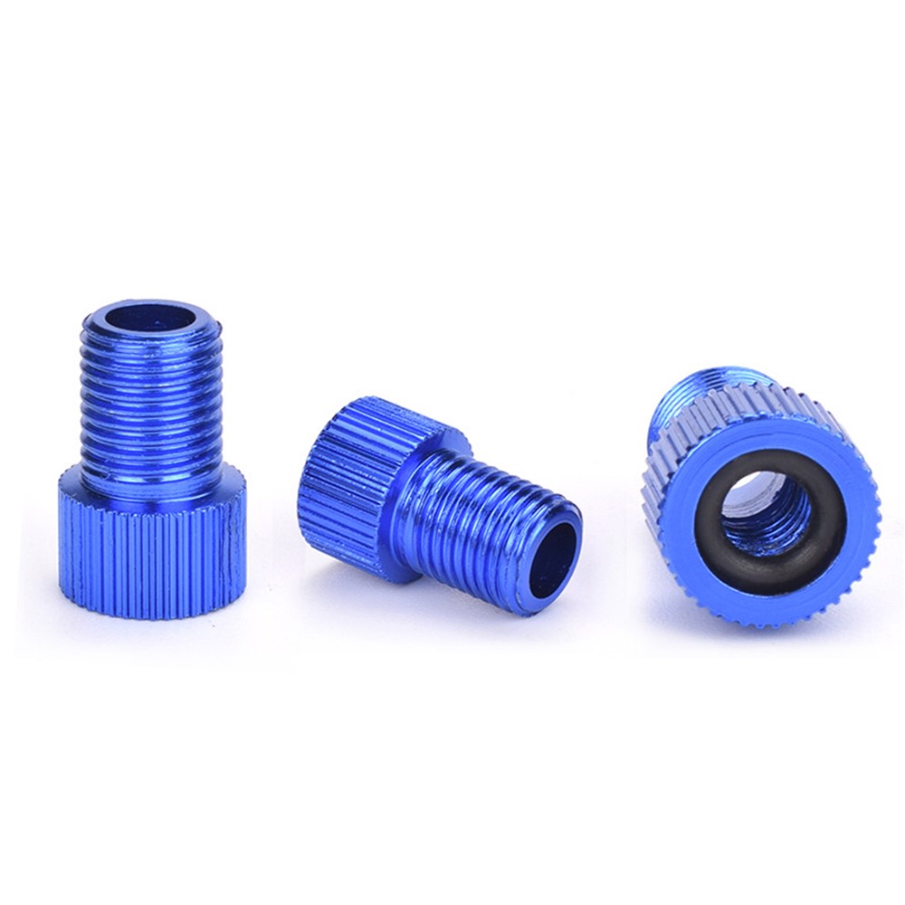 5Pcs/Set AOTU Aluminum Alloy French to US Valve Converter Bicycle Valve Adapter - Random Color-3