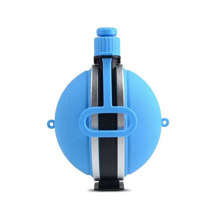 CTSMART Creative 580ml Food Grade Silicone Kettle Water Jug Foldable Outdoor Water Bottle with Compass - Blue-2