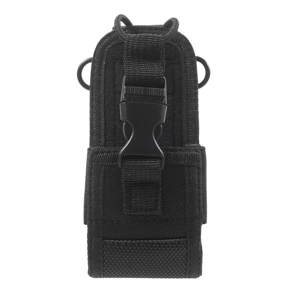 Nylon Fabric Adjustable Interphone Walkie Talkie Carrying Case Holder Holster Cover with Belt-2