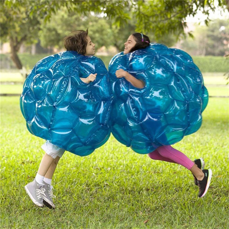 Body Bumper Body Ball Zorb 60CM Inflatable PVC Soccer Ball Bubble Funny Outdoor Soccer Game for Kids - Blue-1
